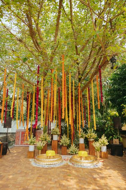 Backdrop and Photo-op — Haldi decor — Alila Diwa Goa